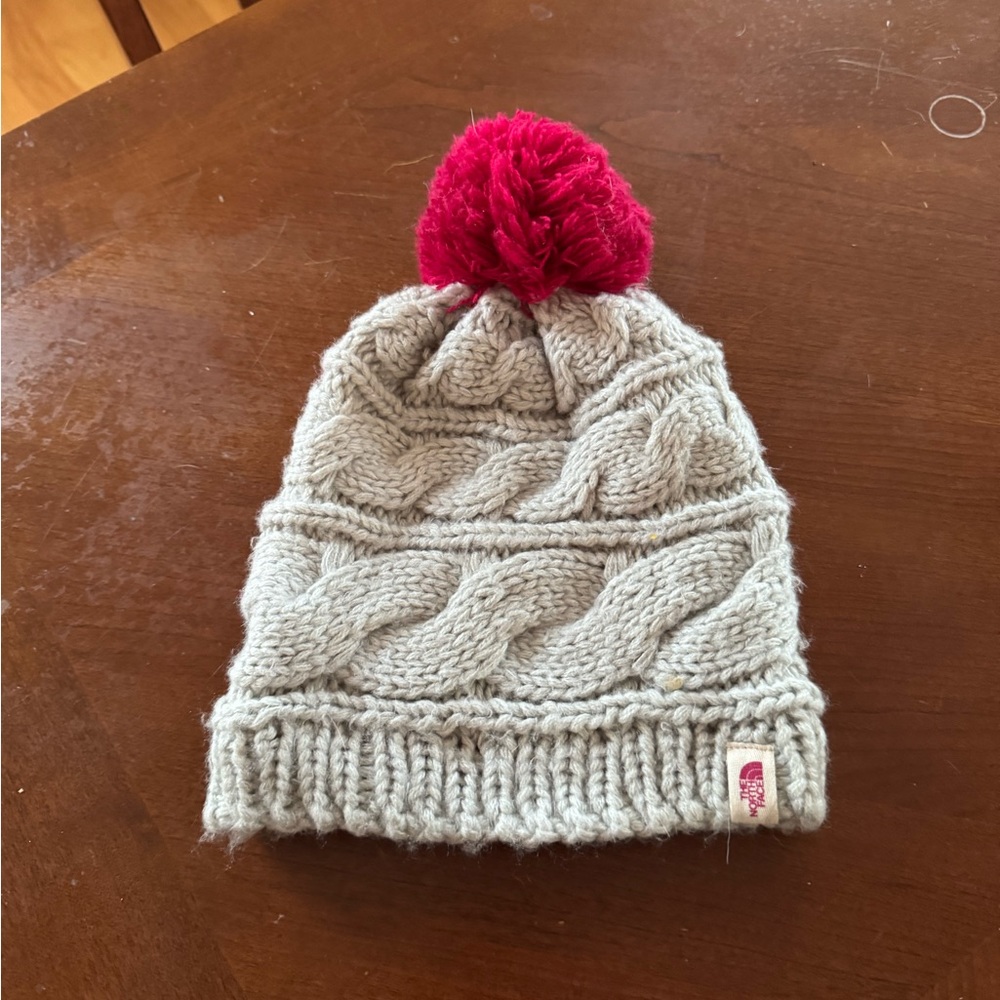 North Face pom pom hat